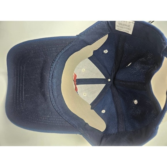 USA Bald Eagle American Flag Hat Adjustable Blue Men's NWT - Picture 6 of 7